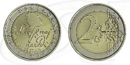 Slowenien 2016 2 Euro Umlaufmünze Kursmünze Münze Vorderseite und Rückseite zusammen