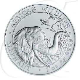 Somalia Elefant 2018 Münzen-Bildseite