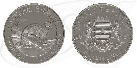 Somalia Leopard 2021 Silber Münze Vorderseite und Rückseite zusammen
