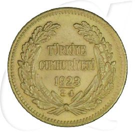Türkei 100 Kurush Gold 6,617 fein 1923-34 Mustafa Kemal Atatürk vz-st