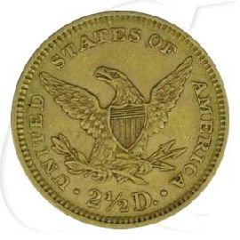 USA 2,5 Dollar 1878 ss-vz Gold 3,76g fein Liberty Eagle Coronet Head