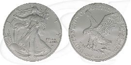 USA 2021 Silver Eagle Walking Liberty Münze Vorderseite und Rückseite zusammen