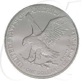 USA 20x 1 Dollar 2021 American Silver Eagle Typ 2 in Tube