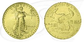 USA 10 Dollar Goldmünze Eagle 7,778 Gramm (1/4Unze) Münze Vorderseite und Rückseite zusammen