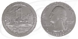 USA Quarter Mississippi 2011 Silber Vicksburg National Military Münze Vorderseite und Rückseite zusammen