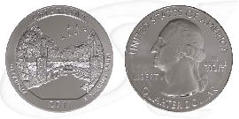 USA Quarter Oklahoma 2011 Silber Chickasaw National Recreation Münze Vorderseite und Rückseite zusammen