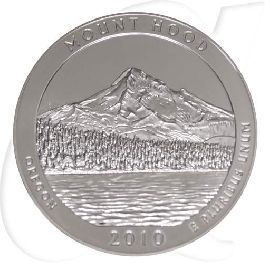 USA Quarter Dollar 2010 st 5 oz Silber Oregon - Mount Hood National Forest