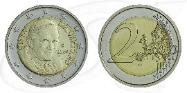 Vatikan 2 Euro 2008 Münze Vorderseite und Rückseite zusammen