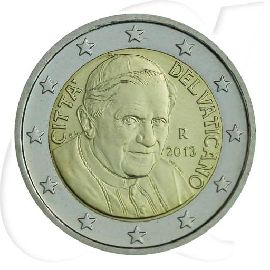 Vatikan 2 Euro 2013 Münzen-Bildseite
