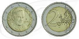 Vatikan 2 Euro 2013 Münze Vorderseite und Rückseite zusammen