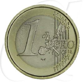 Vatikan 2002 1 Euro Papst Johannes Paul Umlaufmünze Münzen-Wertseite