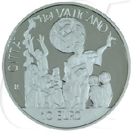 Vatikan 10 Euro Silber 2002 PP OVP Neujahrsbotschaft