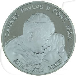 10 Euro Münze Vatikan 2003 Pontifikatsjahr OVP Bildseite