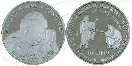 10 Euro Münze Vatikan 2003 Pontifikatsjahr OVP Vorder- und Rückseite