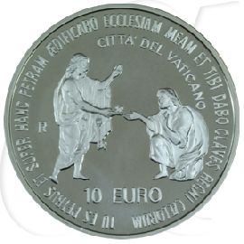 10 Euro Münze Vatikan 2003 Pontifikatsjahr OVP Wertseite