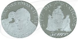 5 Euro Münze Vatikan 2003 Rosenkranzjahr OVP Vorder- und Rückseite
