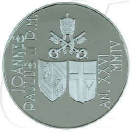 5 Euro Münze Vatikan 2004 150 Jahre Dogma Empfängnis OVP Bildseite