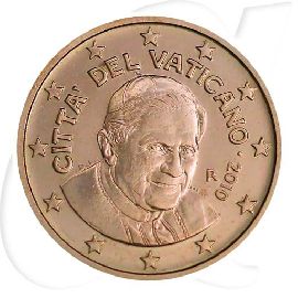 Vatikan 2010 2 Cent Benedikt Umlauf Kurs Münzen-Bildseite
