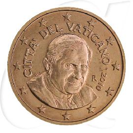 Vatikan 2010 5 Cent Benedikt Umlaufmünze Kursmünze Münzen-Bildseite