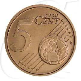 Vatikan 2010 5 Cent Benedikt Umlaufmünze Kursmünze Münzen-Wertseite