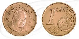 Vatikan 2011 1 Cent Benedikt Umlauf Kurs Münze Vorderseite und Rückseite zusammen
