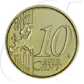 Vatikan 2011 10 Cent Benedikt Umlauf Kurs Münzen-Wertseite