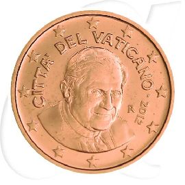 Vatikan 2012 2 Cent Benedikt Umlauf Kurs Münzen-Bildseite