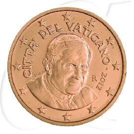 Vatikan 2012 5 Cent Benedikt Umlauf Kurs Münzen-Bildseite