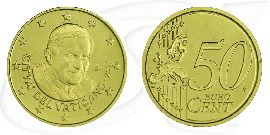 Vatikan 2012 50 Cent Benedikt Umlauf Münze Kurs Münze Vorderseite und Rückseite zusammen