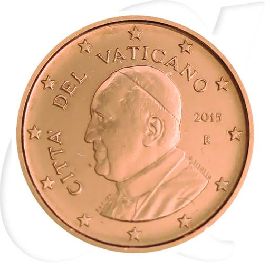 Vatikan 2015 1 Cent Franziskus Umlauf Kurs Münzen-Bildseite