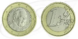 Vatikan 2015 1 Euro Papst Franziskus Umlauf Kurs Münze Vorderseite und Rückseite zusammen