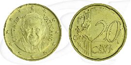 Vatikan 2015 20 Cent Franziskus Umlauf Kurs Münze Vorderseite und Rückseite zusammen