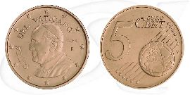Vatikan 2015 5 Cent Franziskus Umlauf Kurs Münze Vorderseite und Rückseite zusammen