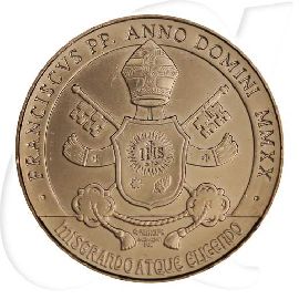 Vatikan 2020 Astuccio 10 Euro Kupfer Michelangelos Pieta Münzen-Bildseite