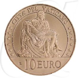 Vatikan 2020 Astuccio 10 Euro Kupfer Michelangelos Pieta Münzen-Wertseite