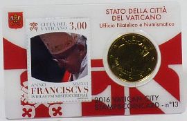 Vatikan Coincard 13 2016 50 Cent OVP