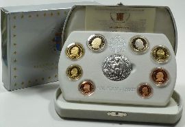 Vatikan Kursmünzensatz 2003 Kassette