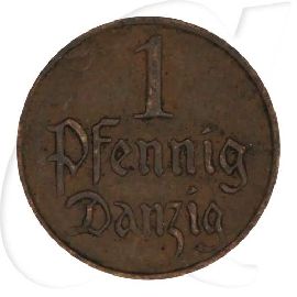 Danzig 1 Pfennig 1929 ss Wappen