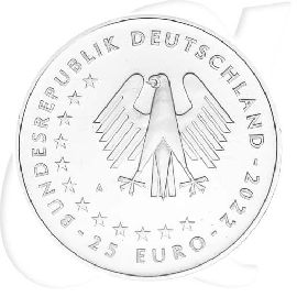 Weihnachten 2022 Herrnhuter Stern Silber Münzen-Wertseite