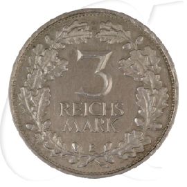 Weimarer Republik 3 Mark 1925 E vz Jahrtausendfeier der Rheinlande