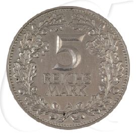Weimarer Republik 5 Mark 1925 A vz Jahrtausendfeier der Rheinlande