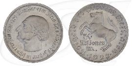 Westfalen 1923 Stein 50 Millionen Mark Aluminium Münze Vorderseite und Rückseite zusammen