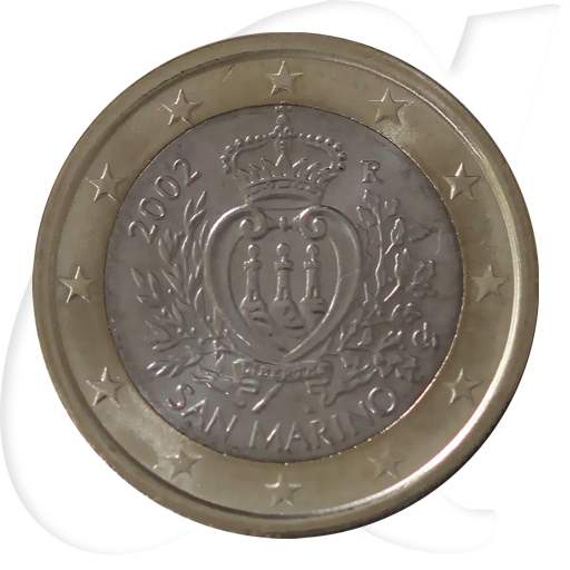 San Marino 1 Euro Kursmünze 2002 prägefrisch/vz-st