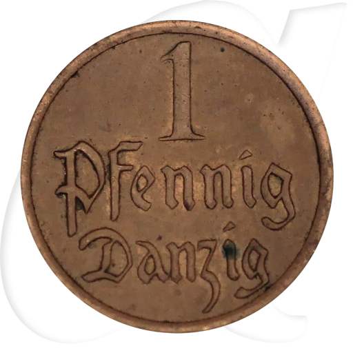 Danzig 1 Pfennig 1937 ss Wappen