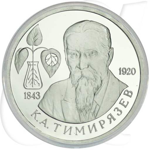 Russland 1 Rubel 1993 Cu/Ni PP Kliment Timirjazew