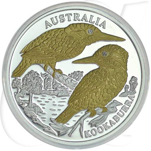 10 Dollars Liberia 2004 Kookaburra Münzen-Bildseite
