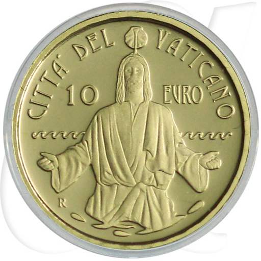 10 Euro Gold Vatikan 2019 Taufe Münzen-Wertseite