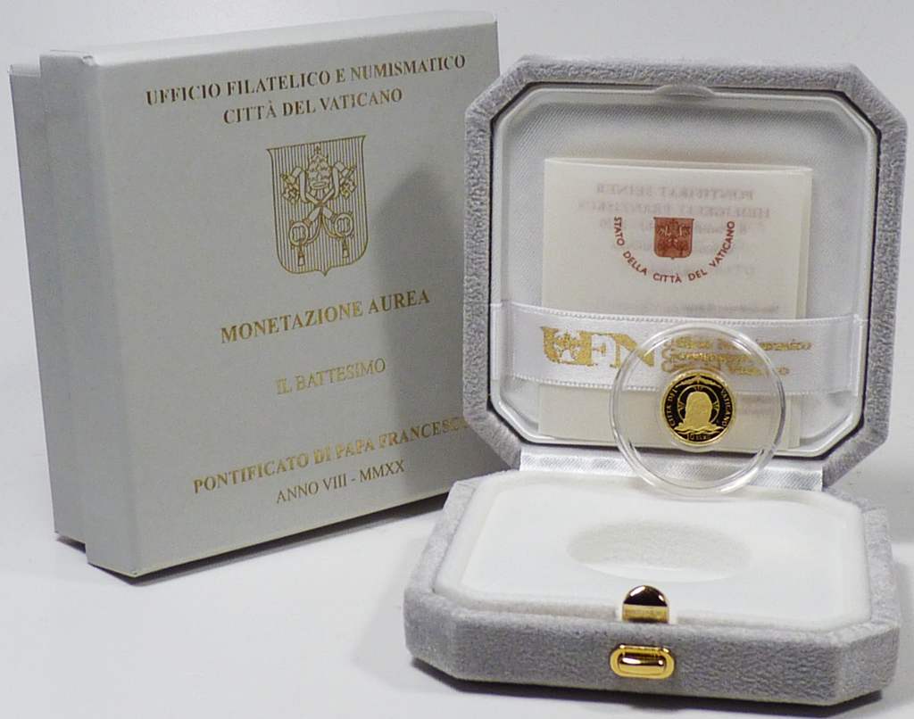 10 Euro Gold Vatikan 2020 Taufe OVP