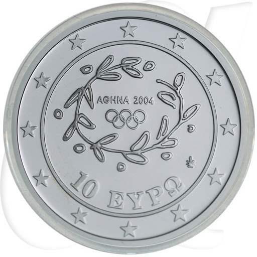 Griechenland 10 Euro Silber 2004 PP Olympia 2004 - Fußball