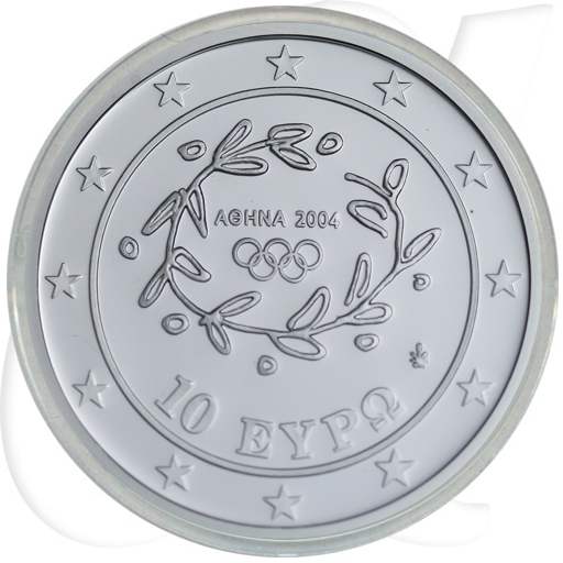 Griechenland 10 Euro Silber 2004 PP Olympia 2004 - Handball
